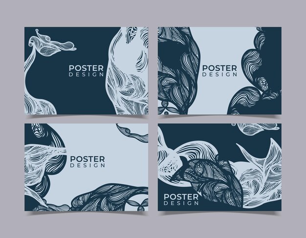 Conjunto de colección de portadas modernas minimalistas abstractas.