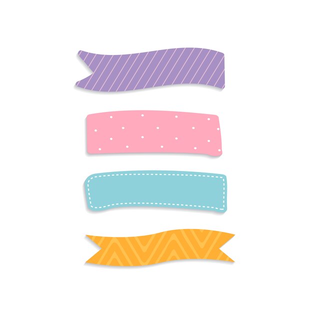 Conjunto de coloridas notas adhesivas