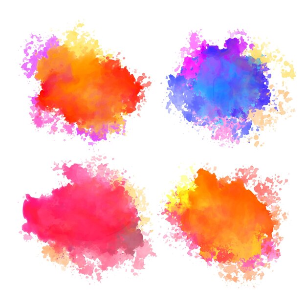 conjunto de coloridos diseños de fondo de textura de manchas líquidas