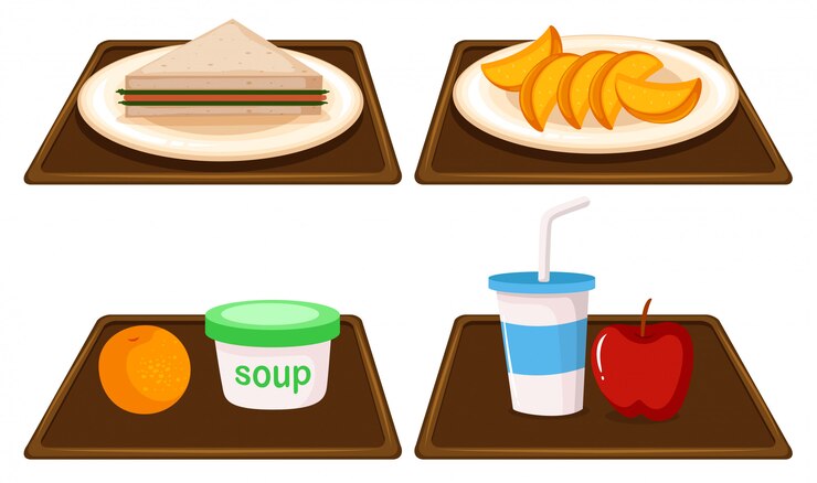 Vector gratuito conjunto de comida de desayuno