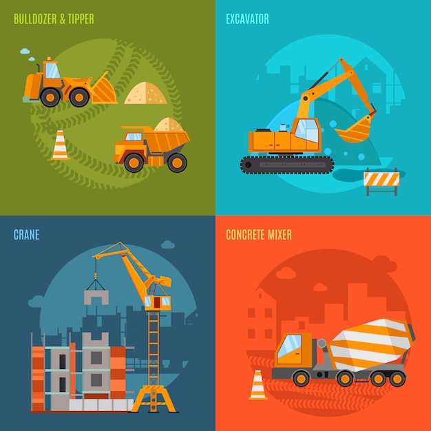 Conjunto de concepto de construcción