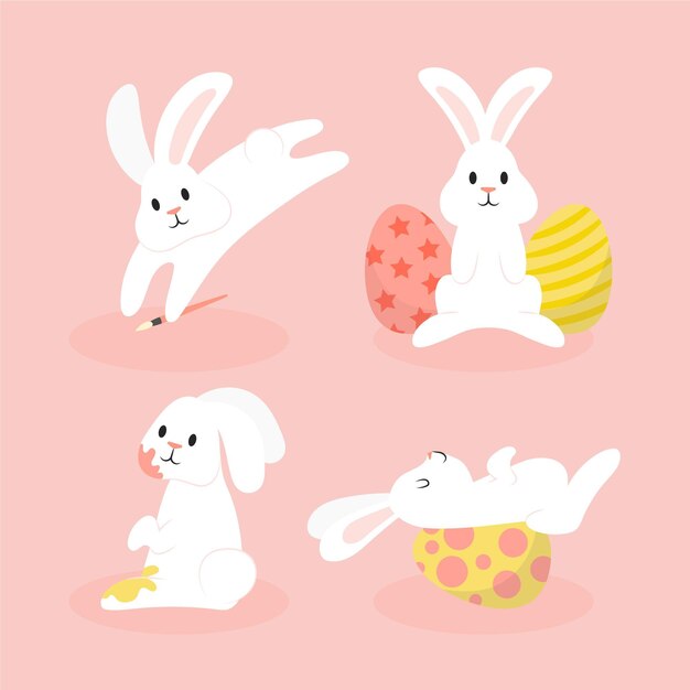 Conjunto de conejito de pascua