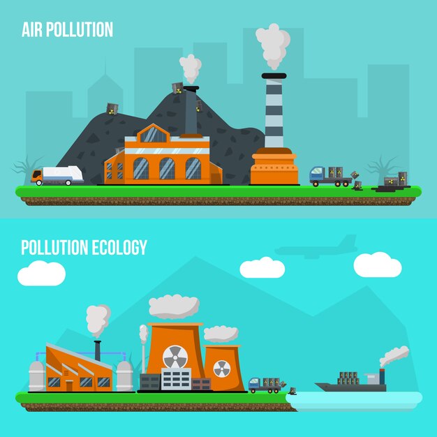 Conjunto de contaminación ambiental