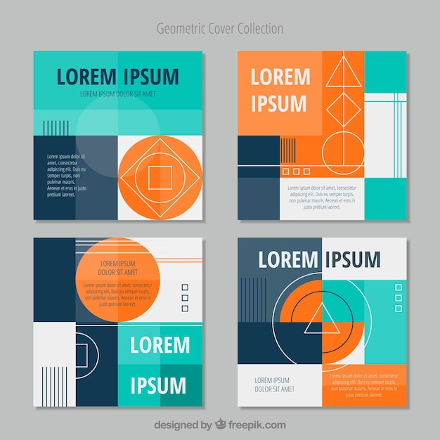 Conjunto de covers con formas geométricas