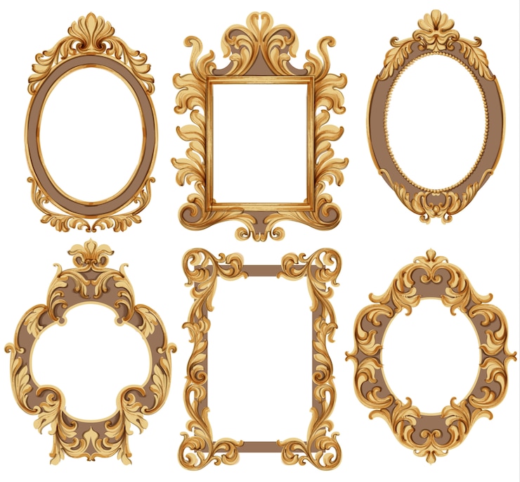 Vector gratuito conjunto de cuadros en forma de círculo y flor de acuarela