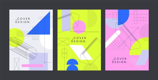Conjunto de cubierta geométrica abstracta