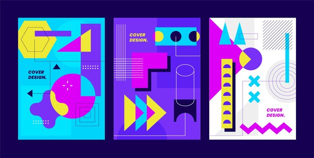Conjunto de cubierta geométrica abstracta
