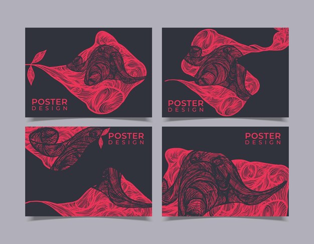 Conjunto de cubiertas abstractas modernas. Composición de formas de degradado fresco. Marco para texto gráficos de arte moderno. diseñar tarjetas de presentación, invitaciones, tarjetas de regalo, volantes, folletos, pancartas