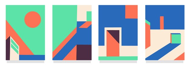 Conjunto de cubiertas de arquitectura mínima