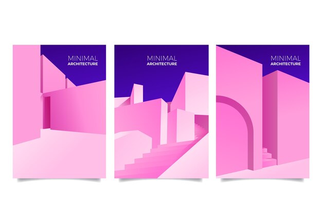 Conjunto de cubiertas de arquitectura mínima.
