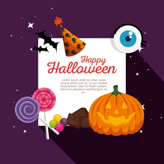 Conjunto de decoración feliz halloween