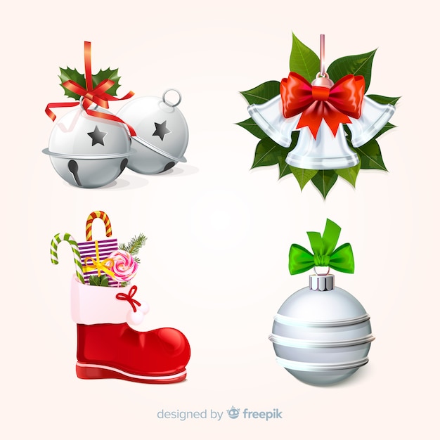 Conjunto de la decoración de Navidad