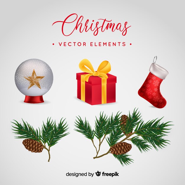 Conjunto de la decoración de Navidad