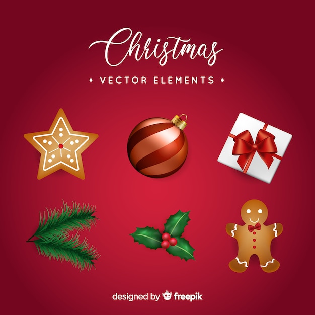 Conjunto de la decoración de Navidad