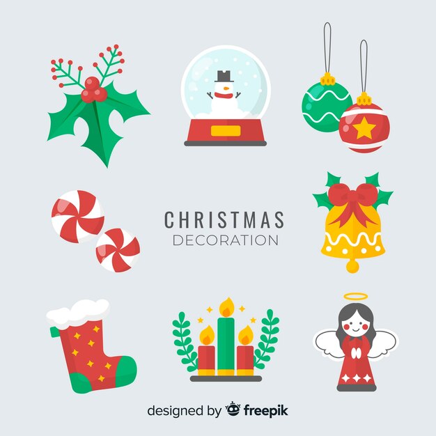 Conjunto de decoraciones de navidad