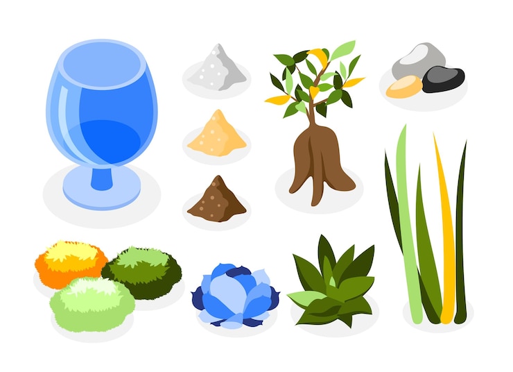 Vector gratuito conjunto decorativo de plantas
