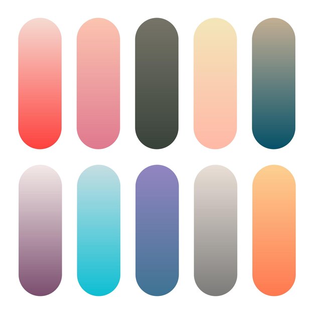 Conjunto de degradados de colores