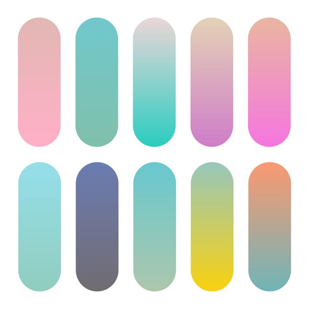 Conjunto de degradados de colores