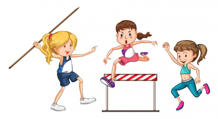 Vector gratuito conjunto de deportistas deportistas.