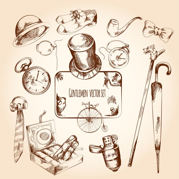 Conjunto de dibujo de caballero