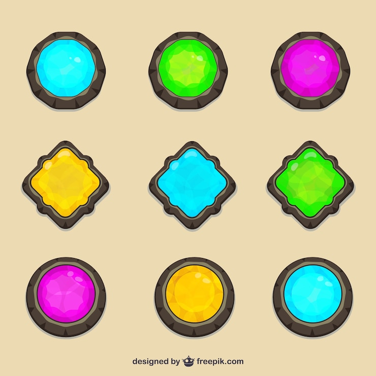 Vector gratuito conjunto de dibujos de joyas