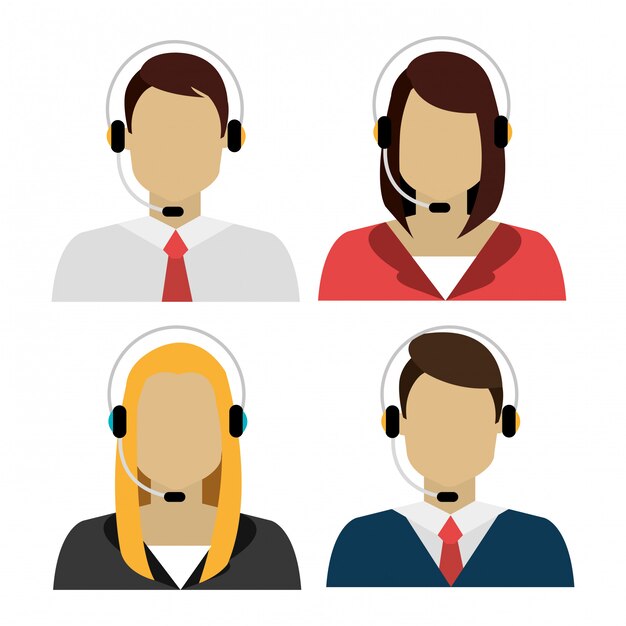 Conjunto de diferentes personas avatar