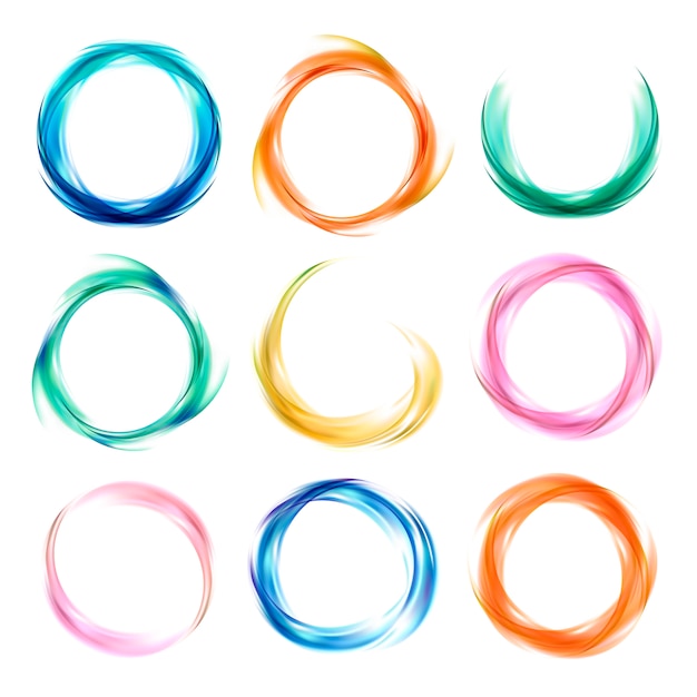 Conjunto de diseño de fondo abstracto colorido