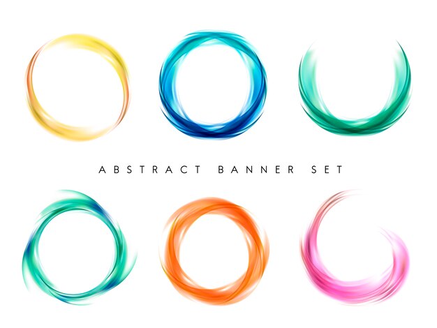 Conjunto de diseño de fondo abstracto colorido