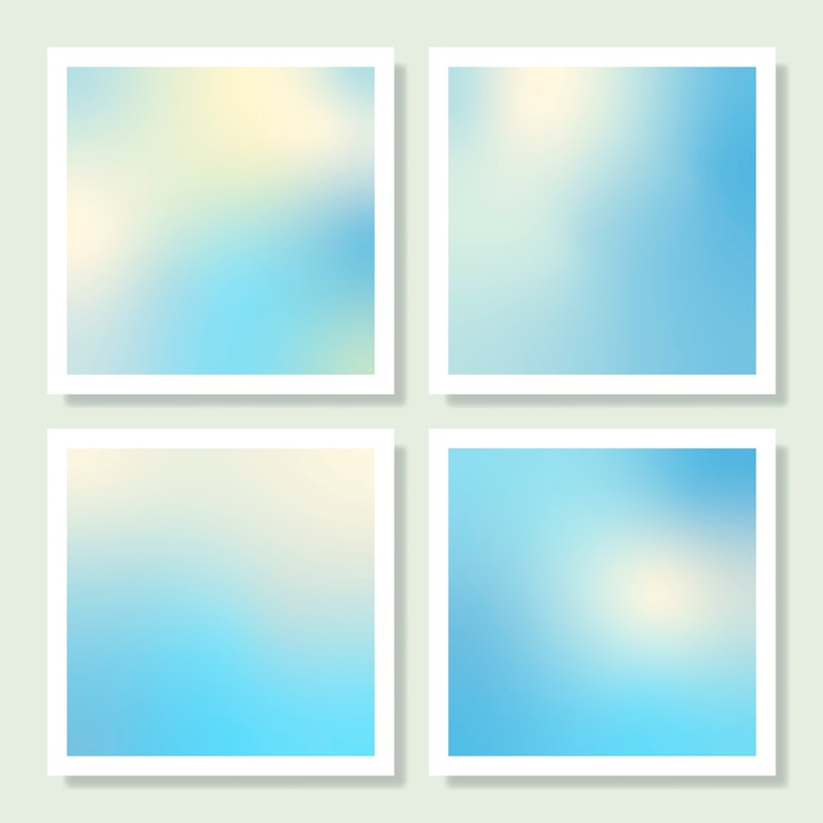 Vector gratuito conjunto de diseño de fondo degradado holográfico azul