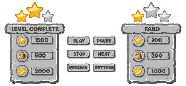 Conjunto de diseño de plantilla de elemento de juego