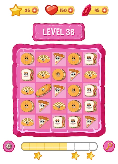 Conjunto de diseño de plantilla de elemento de juego