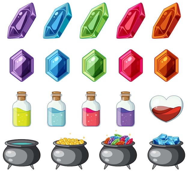 Conjunto de diseño de plantilla de elemento de juego