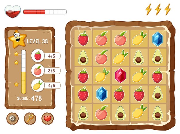 Conjunto de diseño de plantilla de elemento de juego