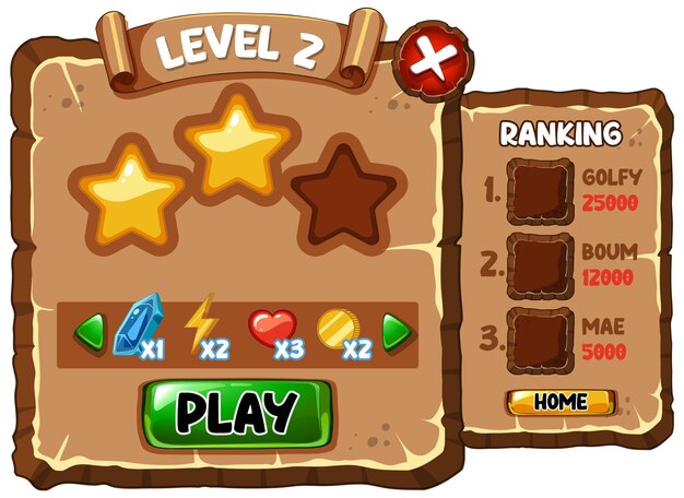 Conjunto de diseño de plantilla de elemento de juego