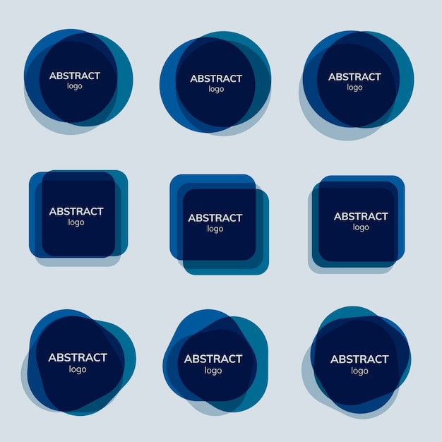 Conjunto de diseños abstractos de la insignia.
