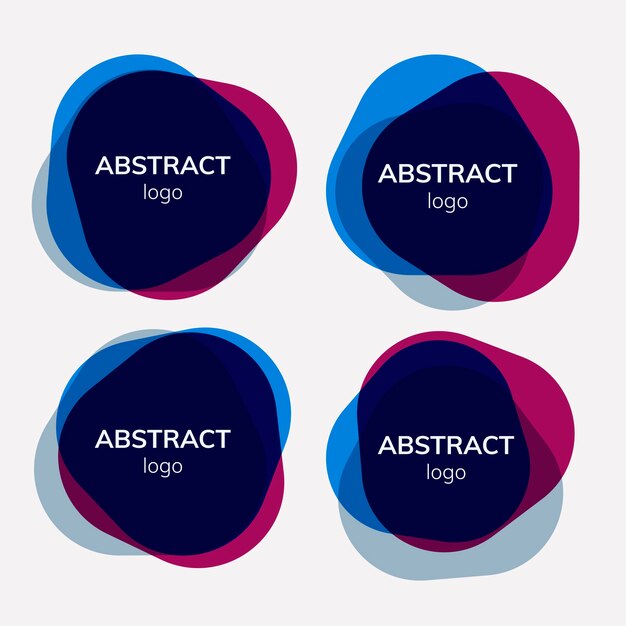 Conjunto de diseños abstractos de la insignia.