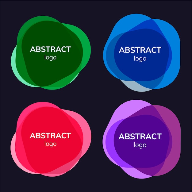 Conjunto de diseños abstractos de la insignia.