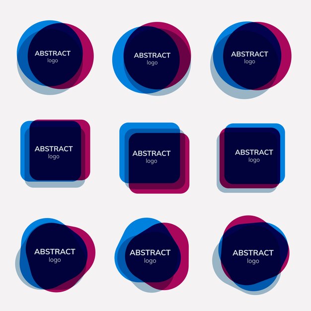 Conjunto de diseños abstractos de la insignia.