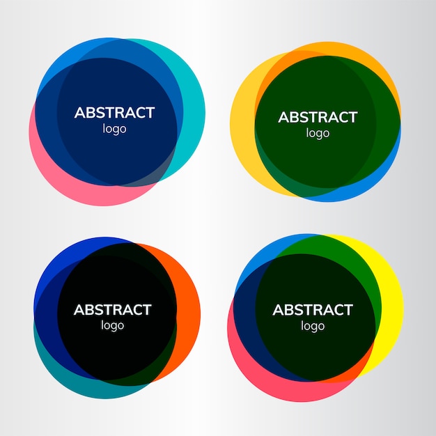 Conjunto de diseños abstractos de la insignia.