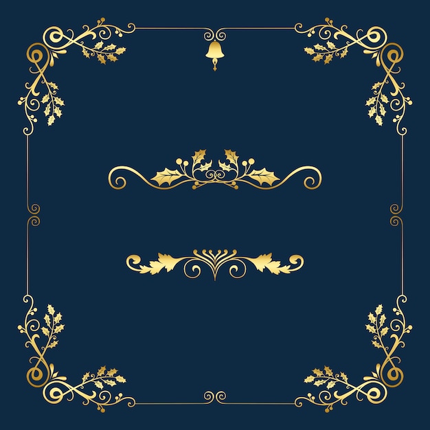 Conjunto de diseños decorativos de Navidad para vector de tarjetas