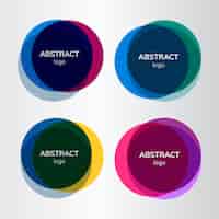 Vector gratuito conjunto de diseños de distintivos abstractos