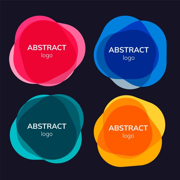 Conjunto de diseños de distintivos abstractos