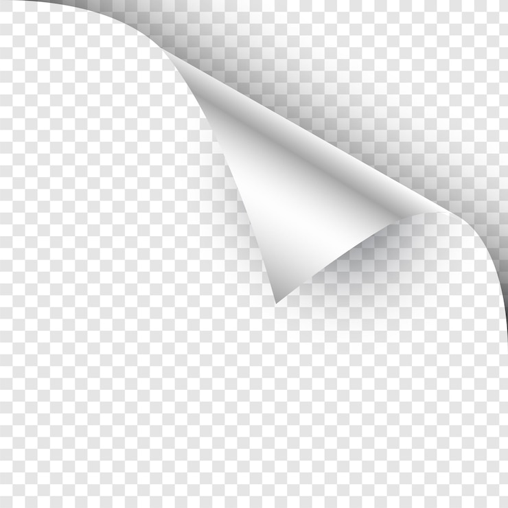 Vector gratuito conjunto de diseños realistas de plantillas de esquinas plegables de páginas vacías
