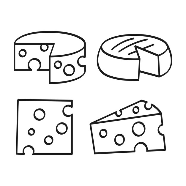 Conjunto de Doodles de Queso