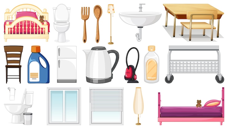 Vector gratuito conjunto de electrodomésticos