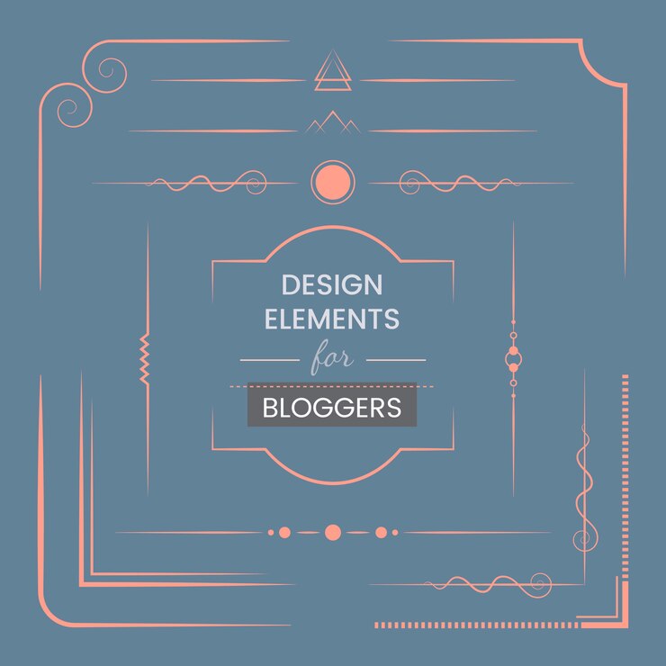 Vector gratuito conjunto de elementos de diseño para bloggers vectoriales.