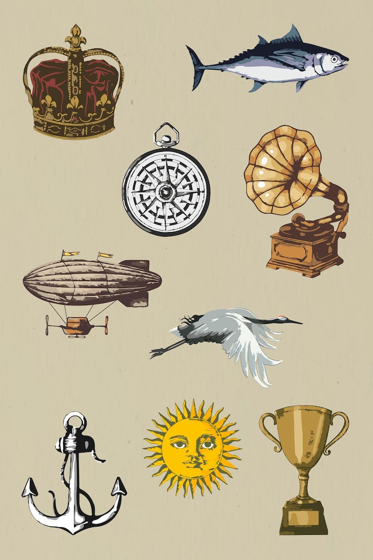 Vector gratuito conjunto de elementos de diseño de objetos vectorizados