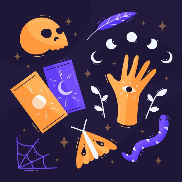 Conjunto de elementos esotéricos.