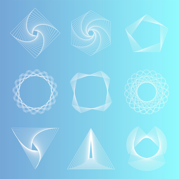 Vector gratuito conjunto de elementos geométricos abstractos vector