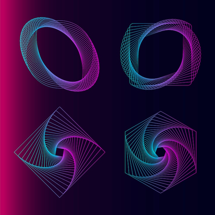 Vector gratuito conjunto de elementos geométricos abstractos vector